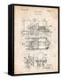 Steam Locomotive Patent-Cole Borders-Framed Stretched Canvas