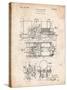 Steam Locomotive Patent-Cole Borders-Stretched Canvas