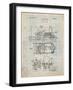 Steam Locomotive Patent-Cole Borders-Framed Art Print