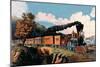 Steam Locomotive-Currier & Ives-Mounted Art Print