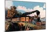 Steam Locomotive-Currier & Ives-Mounted Art Print