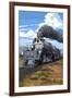 Steam Locomotive-Lantern Press-Framed Art Print