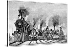 Steam Locomotives, Early 20th Century-Science Photo Library-Stretched Canvas