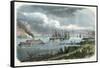 Steam-Packet and Tug-Boat on the Mississippi, USA, C1875-null-Framed Stretched Canvas