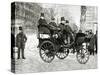 Steam-Powered Car by Leon Serpollet. Engraving.-Tarker-Stretched Canvas