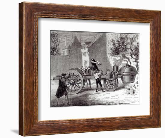 Steam-Powered Car Invented by Nicolas Joseph Cugnot-null-Framed Giclee Print