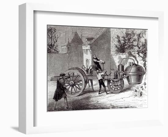 Steam-Powered Car Invented by Nicolas Joseph Cugnot-null-Framed Giclee Print
