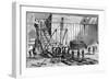 Steam-Powered Ice Elevator, Hudson River Near New York, USA, 1875-null-Framed Giclee Print