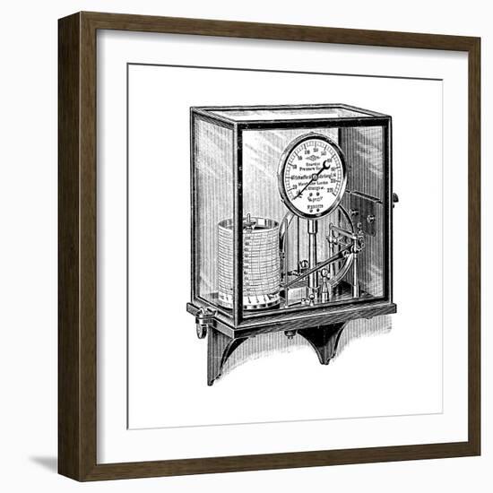 Steam Pressure Gauge And Recorder-Mark Sykes-Framed Photographic Print