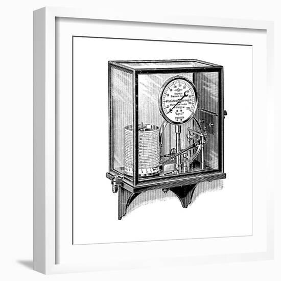 Steam Pressure Gauge And Recorder-Mark Sykes-Framed Photographic Print