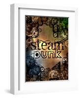 Steam Punk Logo Sign-Pixeldreams-Framed Art Print