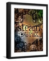 Steam Punk Logo Sign-Pixeldreams-Framed Art Print
