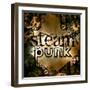 Steam Punk Rusty Sign Illustration-Pixeldreams-Framed Art Print