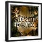 Steam Punk Rusty Sign Illustration-Pixeldreams-Framed Art Print