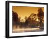 Steam Rises off Pond at Pioneer Park at Sunrise, Washington, USA-Brent Bergherm-Framed Photographic Print