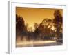 Steam Rises off Pond at Pioneer Park at Sunrise, Washington, USA-Brent Bergherm-Framed Photographic Print