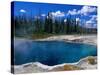 Steam Rising from Abyss Pool in West Thumb Geyser Basin, Yellowstone National Park, USA-John Elk III-Stretched Canvas