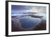 Steam Rising from Geothermal Pools at Sunrise in Winter, Geysir, Haukardalur Valley-Lee Frost-Framed Photographic Print