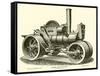Steam Road-Roller, by Aveling and Porter-null-Framed Stretched Canvas