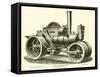 Steam Road-Roller, by Aveling and Porter-null-Framed Stretched Canvas