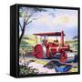 Steam Roller Driver-null-Framed Stretched Canvas