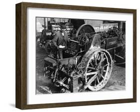 Steam Roller, Work Break-null-Framed Photographic Print