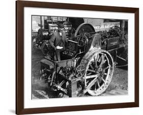 Steam Roller, Work Break-null-Framed Photographic Print