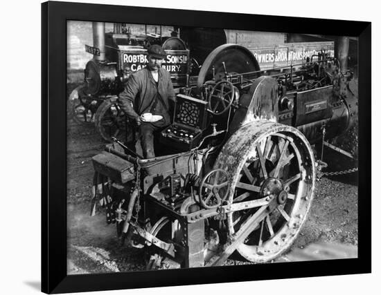 Steam Roller, Work Break-null-Framed Photographic Print