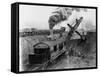 Steam Shovel Digging Ditch for Western Pacific Railroad-null-Framed Stretched Canvas