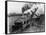Steam Shovel Digging Ditch for Western Pacific Railroad-null-Framed Stretched Canvas