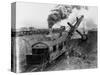 Steam Shovel Digging Ditch for Western Pacific Railroad-null-Stretched Canvas