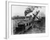 Steam Shovel Digging Ditch for Western Pacific Railroad-null-Framed Photographic Print