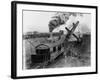 Steam Shovel Digging Ditch for Western Pacific Railroad-null-Framed Photographic Print