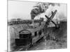 Steam Shovel Digging Ditch for Western Pacific Railroad-null-Mounted Photographic Print