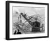 Steam Shovel Removing Rock Loosened by Dynamite, Livingstone Channel, Mich.-null-Framed Photo