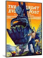"Steam Shovel," Saturday Evening Post Cover, September 17, 1938-Ski Weld-Mounted Giclee Print