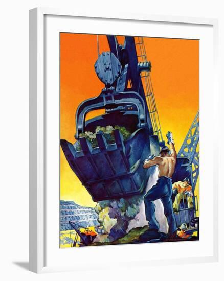 "Steam Shovel,"September 17, 1938-Ski Weld-Framed Giclee Print