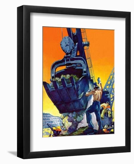 "Steam Shovel,"September 17, 1938-Ski Weld-Framed Giclee Print