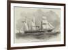 Steam to the Mediterranean, the Arabian Screw-Steamer-null-Framed Giclee Print