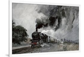 Steam Train at Garsdale, Cumbria-John Cooke-Framed Giclee Print