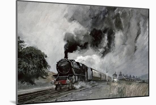 Steam Train at Garsdale, Cumbria-John Cooke-Mounted Giclee Print