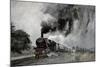 Steam Train at Garsdale, Cumbria-John Cooke-Mounted Giclee Print