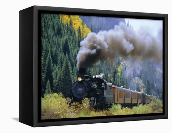 Steam Train, Durango & Silverton Railroad, Silverton, Colorado, USA-Jean Brooks-Framed Stretched Canvas