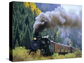 Steam Train, Durango & Silverton Railroad, Silverton, Colorado, USA-Jean Brooks-Stretched Canvas