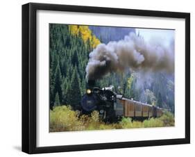 Steam Train, Durango & Silverton Railroad, Silverton, Colorado, USA-Jean Brooks-Framed Premium Photographic Print