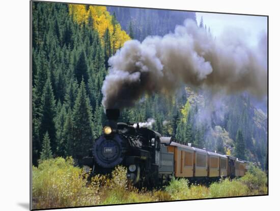 Steam Train, Durango & Silverton Railroad, Silverton, Colorado, USA-Jean Brooks-Mounted Photographic Print