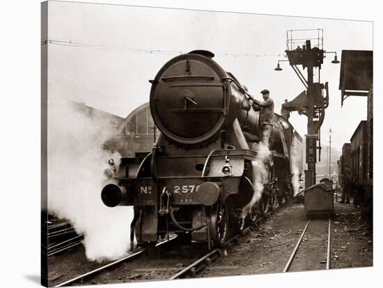 Steam Train Electric Coaling Installation and Inspection Pit at Kings Cross Station, September 1929-null-Stretched Canvas