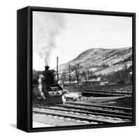 Steam Train Leaving Blair Atholl, 1947-Staff-Framed Stretched Canvas