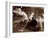 Steam Train Leaving Euston Station, April 1928-null-Framed Premium Photographic Print