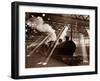 Steam Train Leaving Euston Station, April 1928-null-Framed Photographic Print